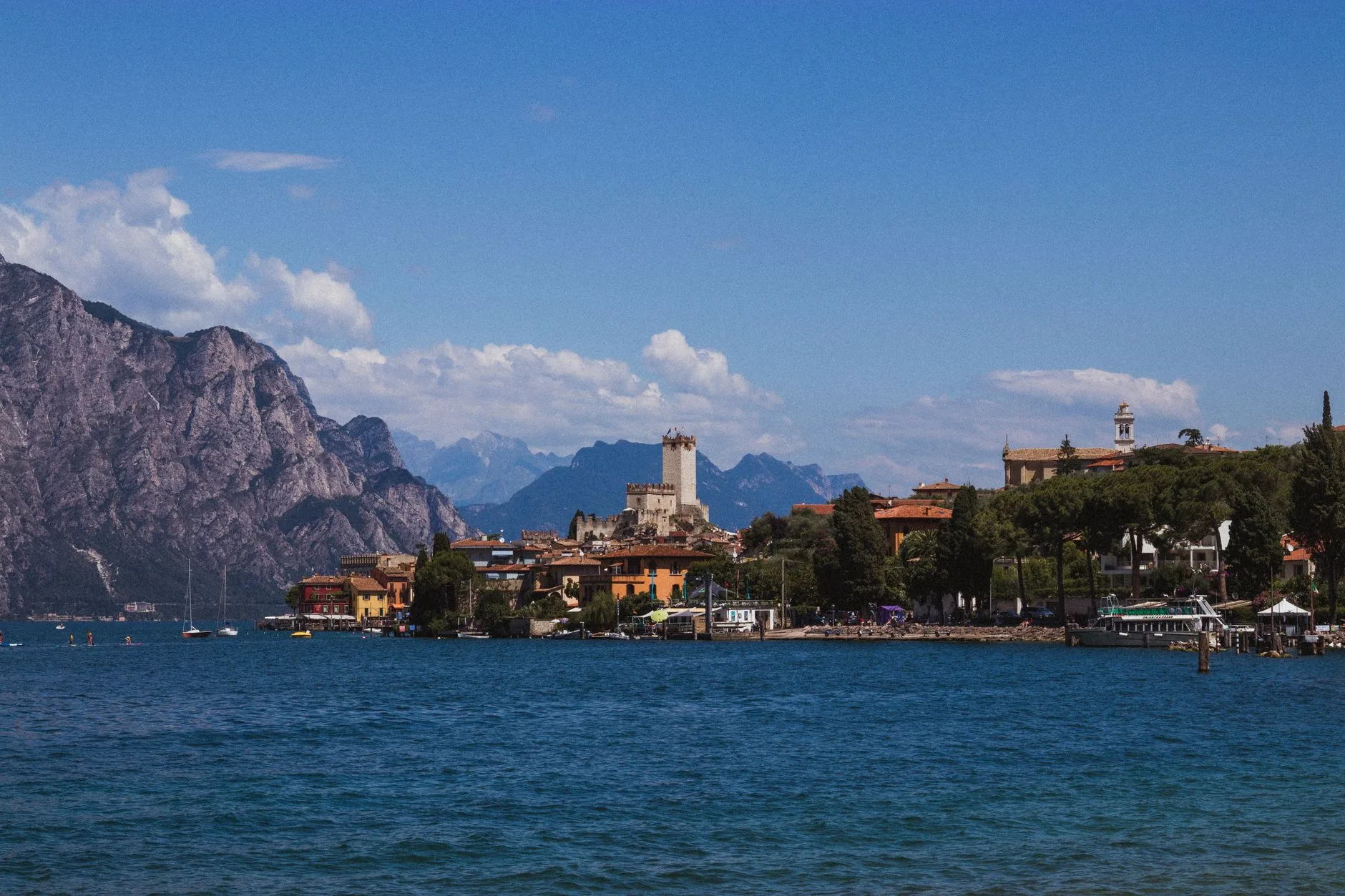 Malcesine : château et téléphérique du Monte Baldo